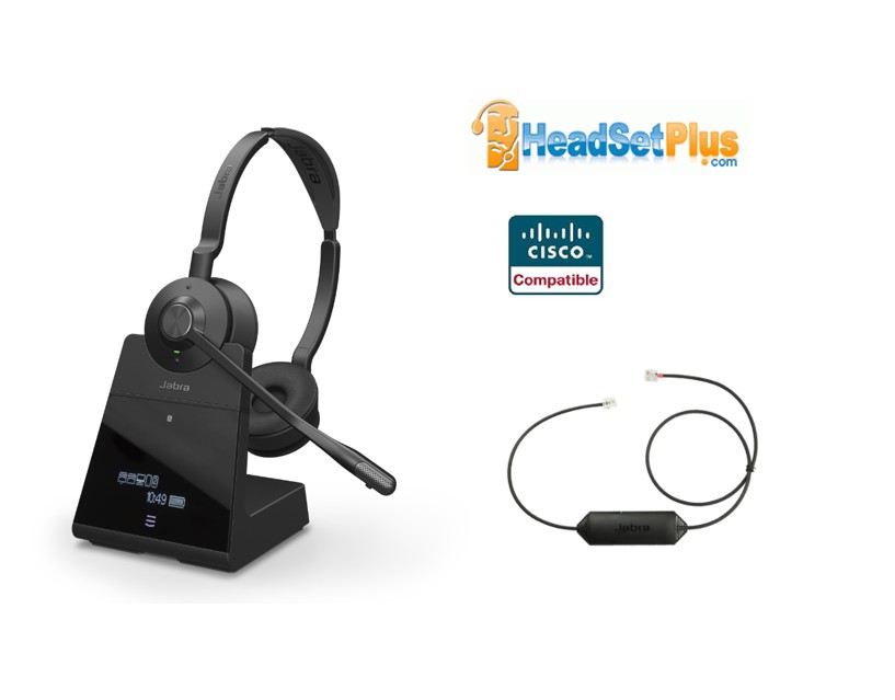 jabra engage 75 se stereo wireless headset+ehs cisco phone bundl view